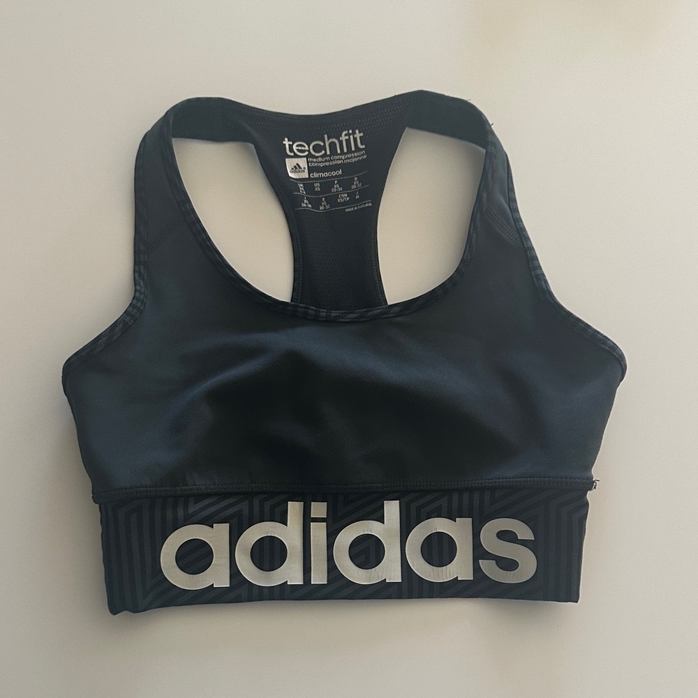 Adidas Women's Black patterned sports Top